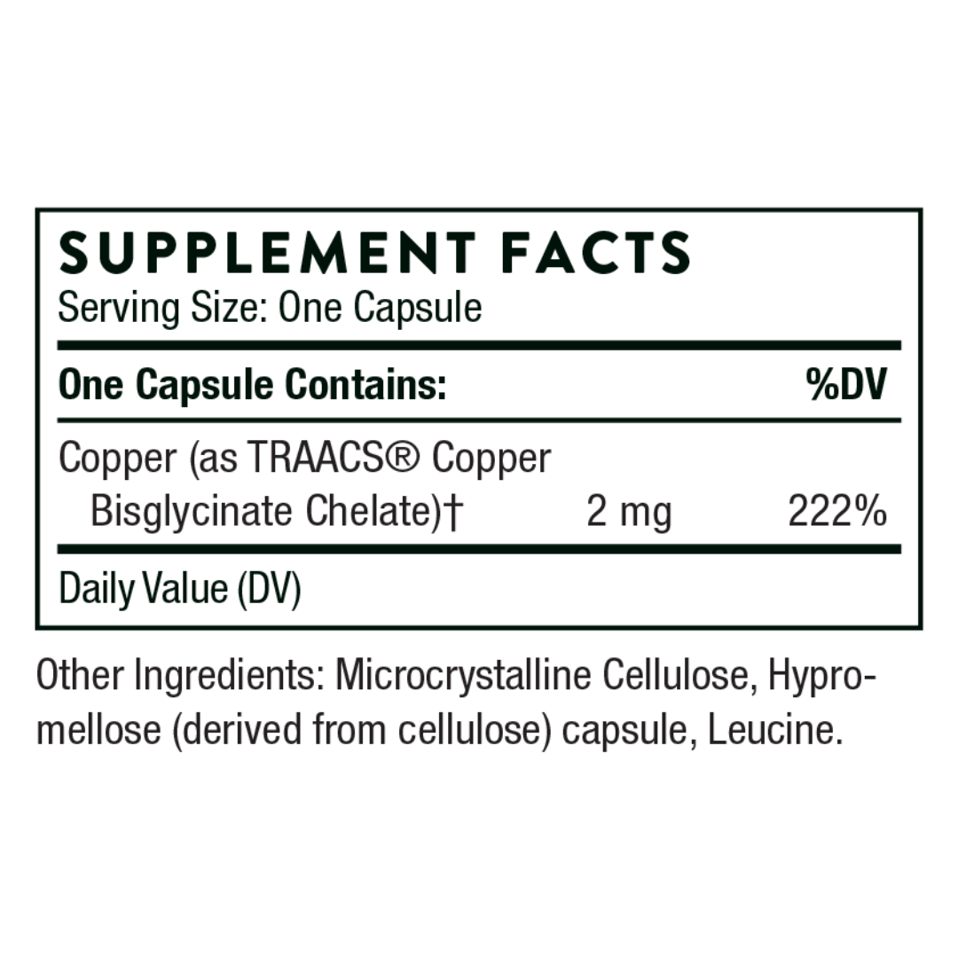 Thorne Copper Bisglycinate - Nutrition Capital