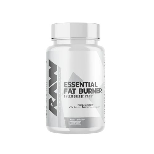 "Raw Nutrition Essential Fat Burner – thermogenic supplement with CaloriBurn GP®, Capsimax®, BioPerine®"