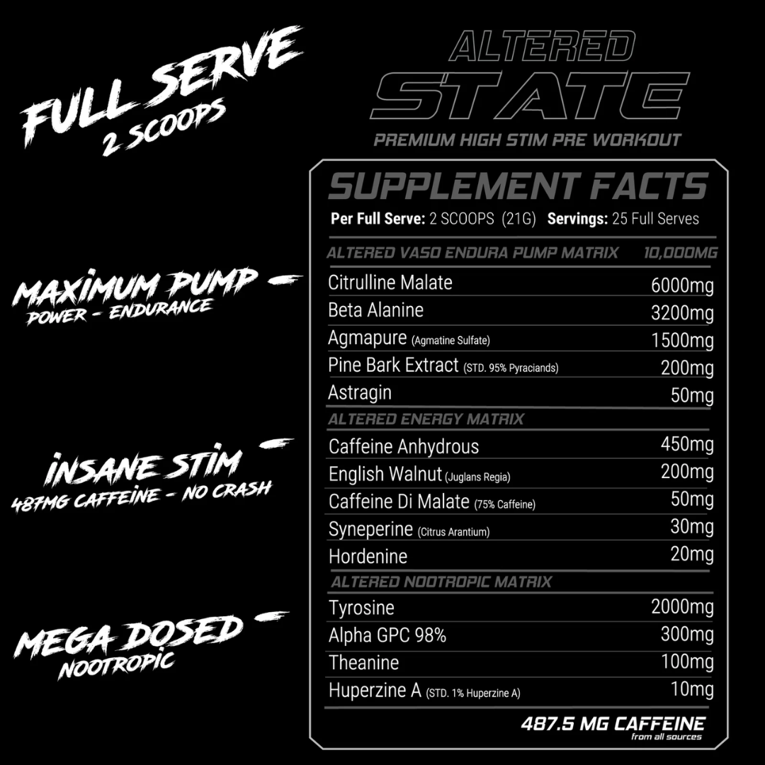 Altered Nutrition Altered State Pre Workout