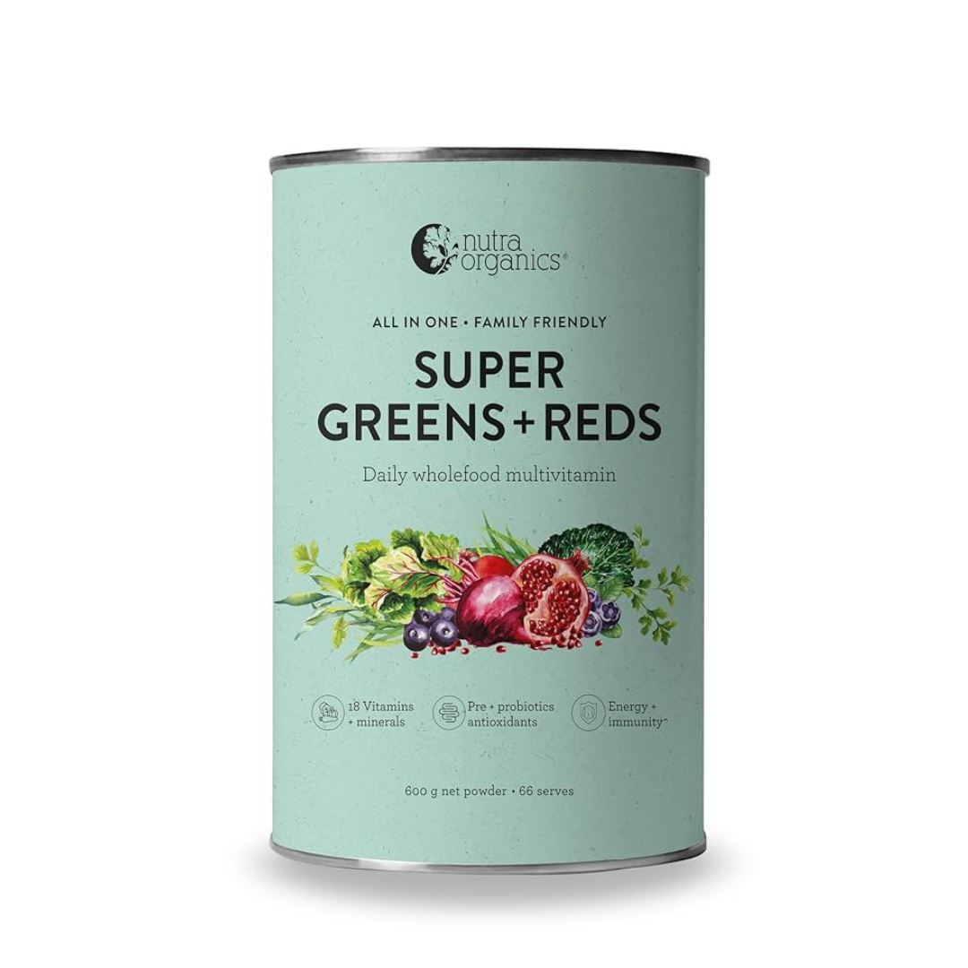 Nutra Organics Supergreens + Reds Powder - Nutrition Capital