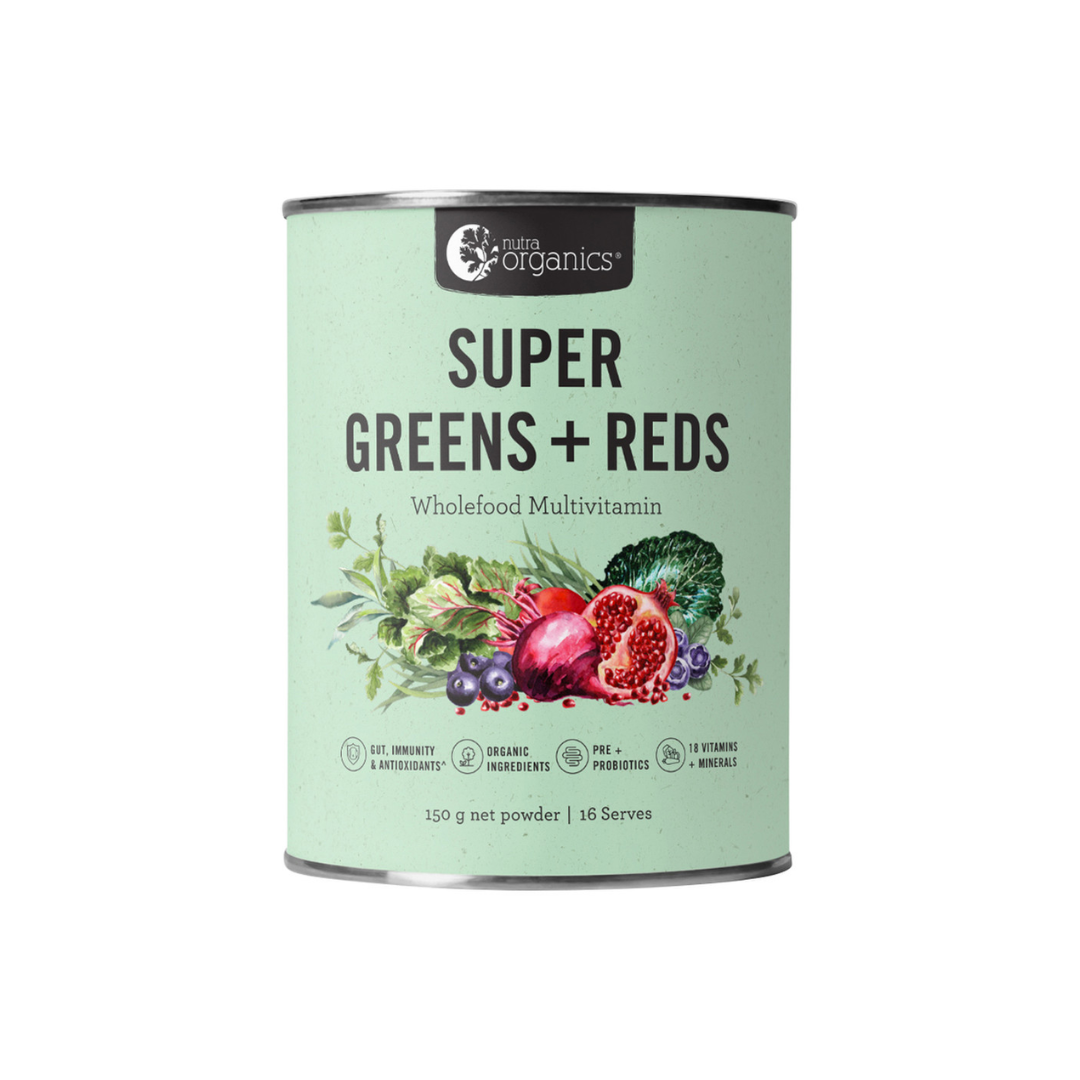 Nutra Organics Supergreens + Reds Powder