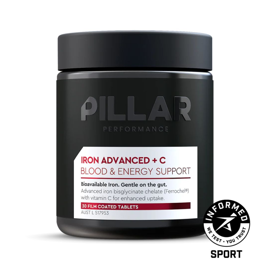 PILLAR Iron Advanced + C iron supplement with Ferrochel iron bisglycinate and vitamin C