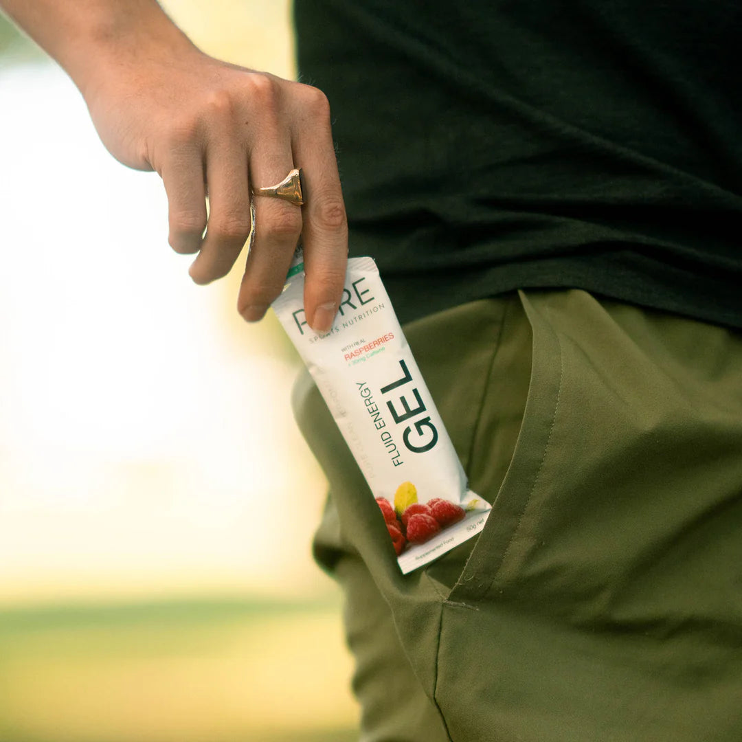 Pure Sports Nutrition Fluid Energy Gel delivers fast carbs, electrolytes & real fruit flavour for sustained endurance. Fast shipping Australia wide.

