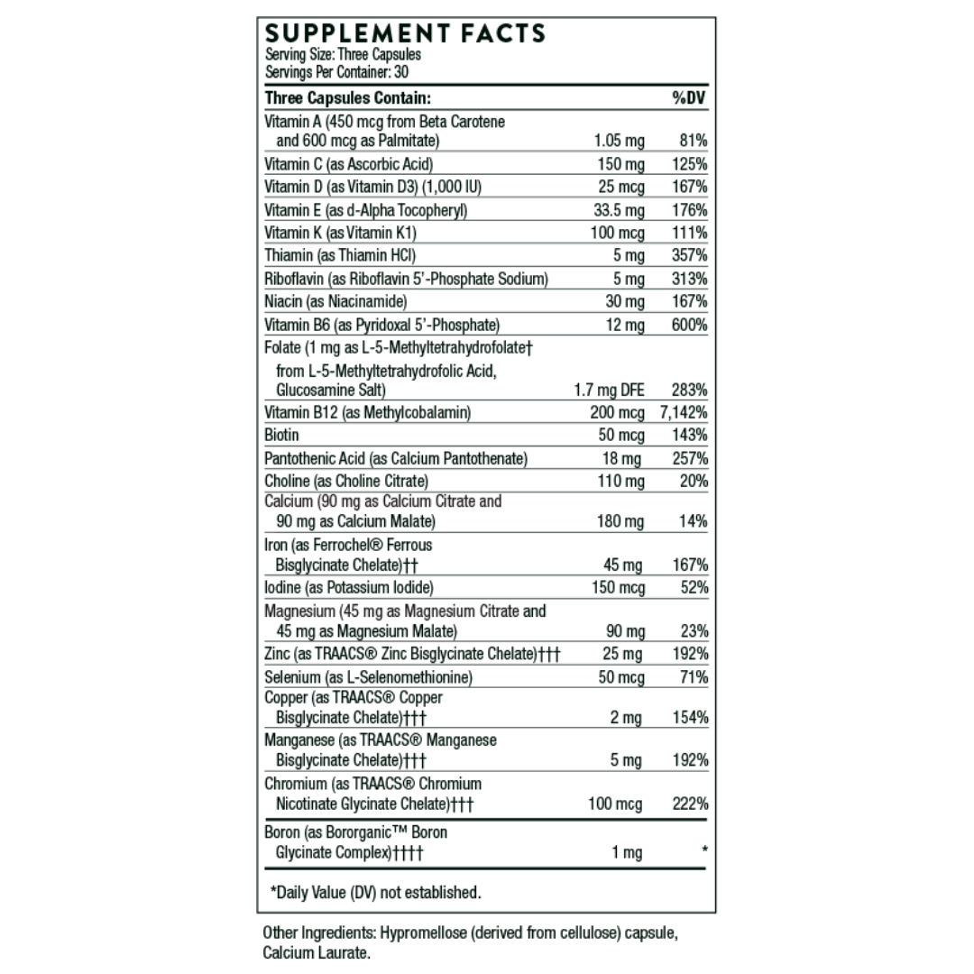 Thorne Basic Prenatal - Nutrition Capital