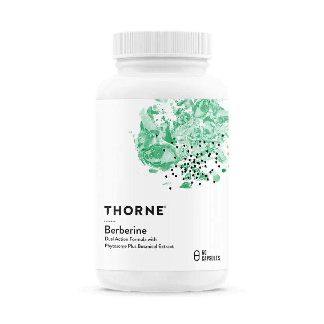 Thorne Berberine dietary supplement bottle on a white background - Nutrition Capital