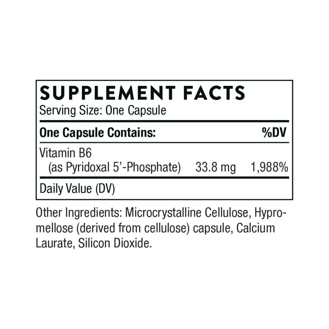 Thorne Pyridoxal 5' Phospate - Nutrition Capital