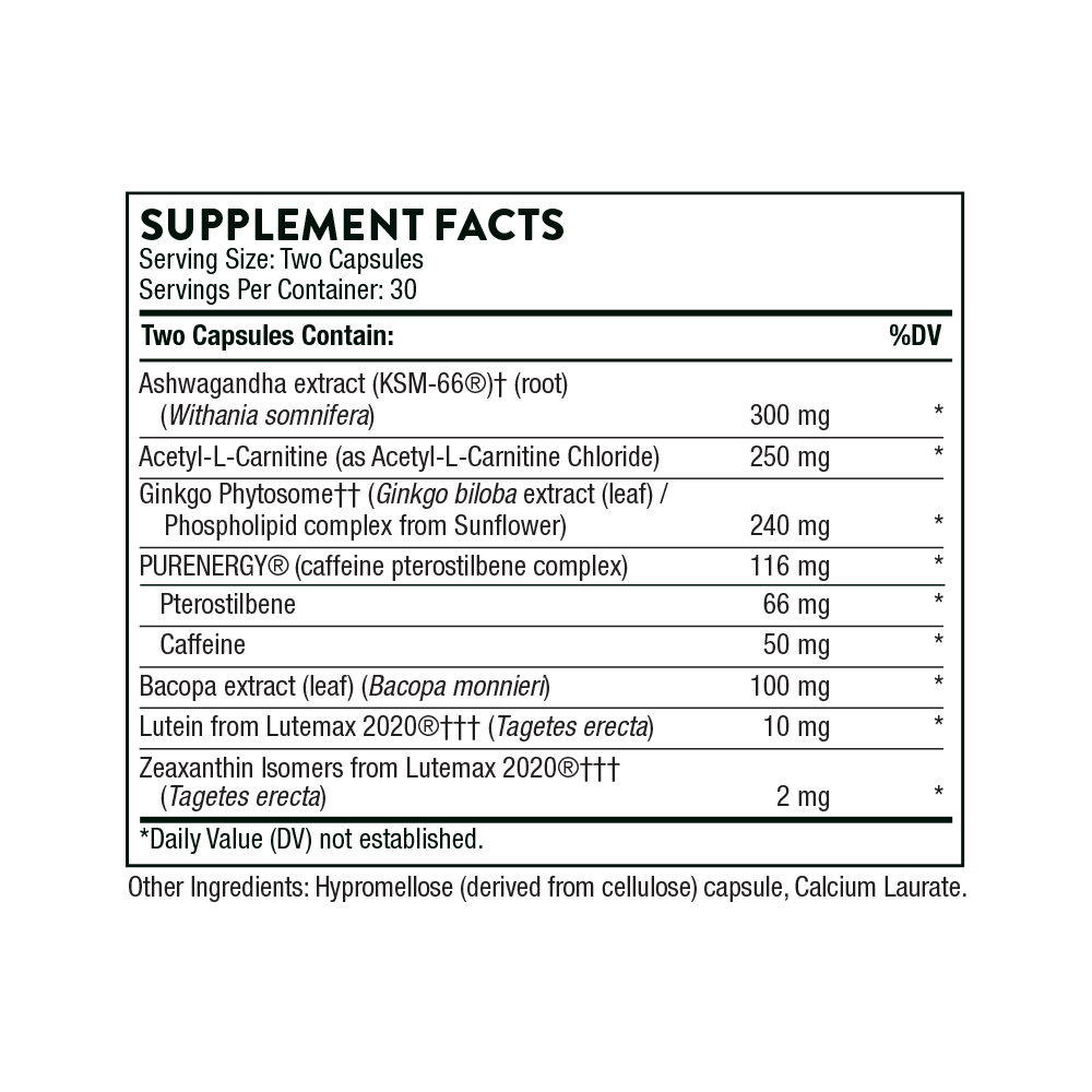 Thorne Memoractiv - Nutrition Capital