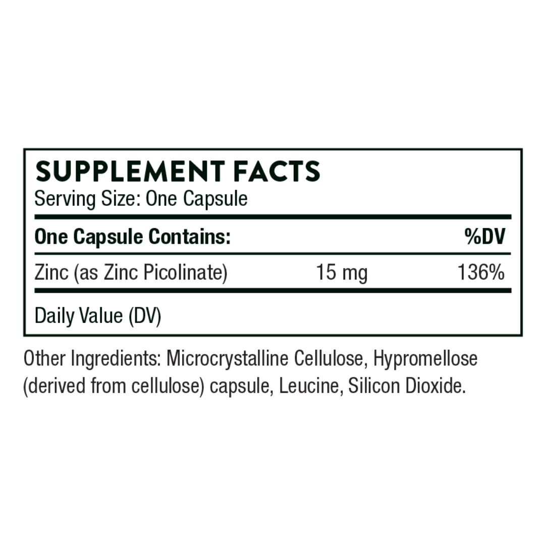 Thorne Zinc Picolinate - Nutrition Capital